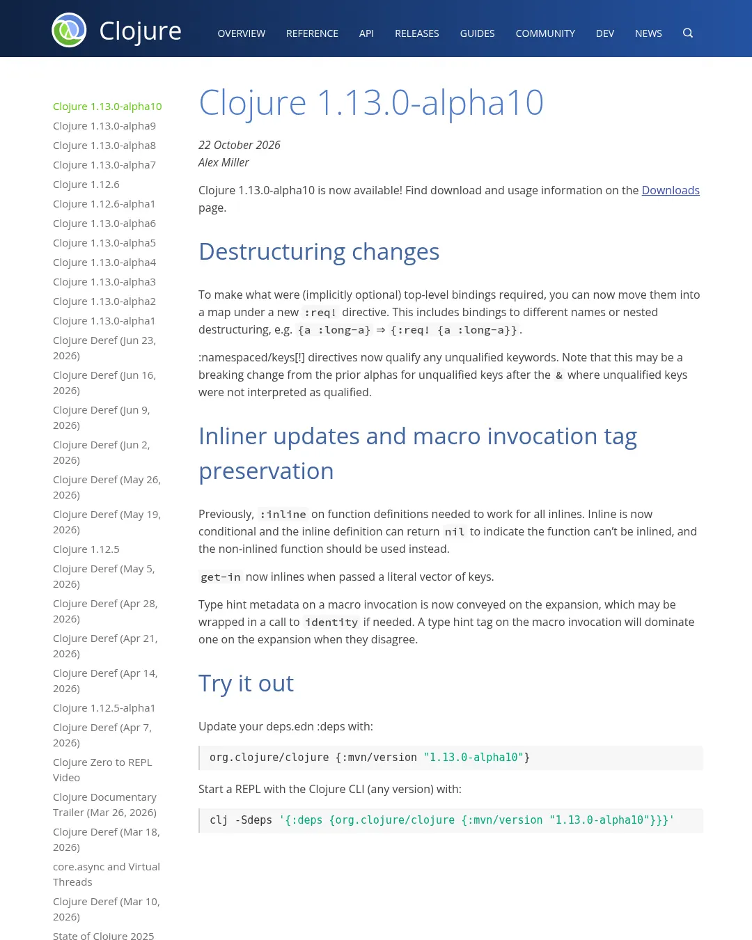 원문 캡처 · clojure.org