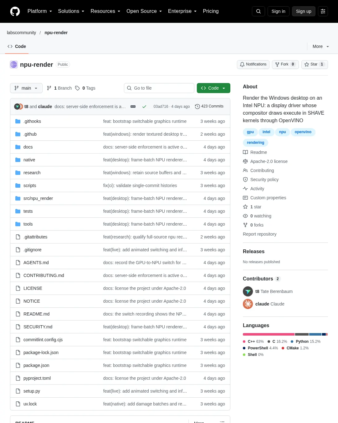 원문 캡처 · github.com