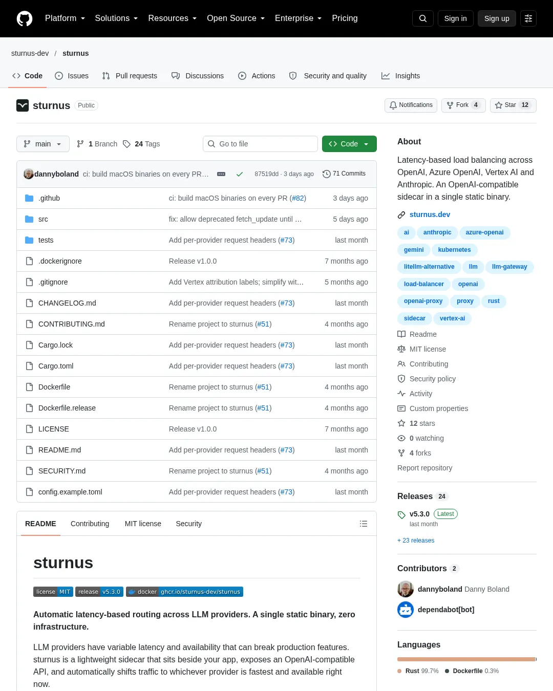 원문 캡처 · github.com