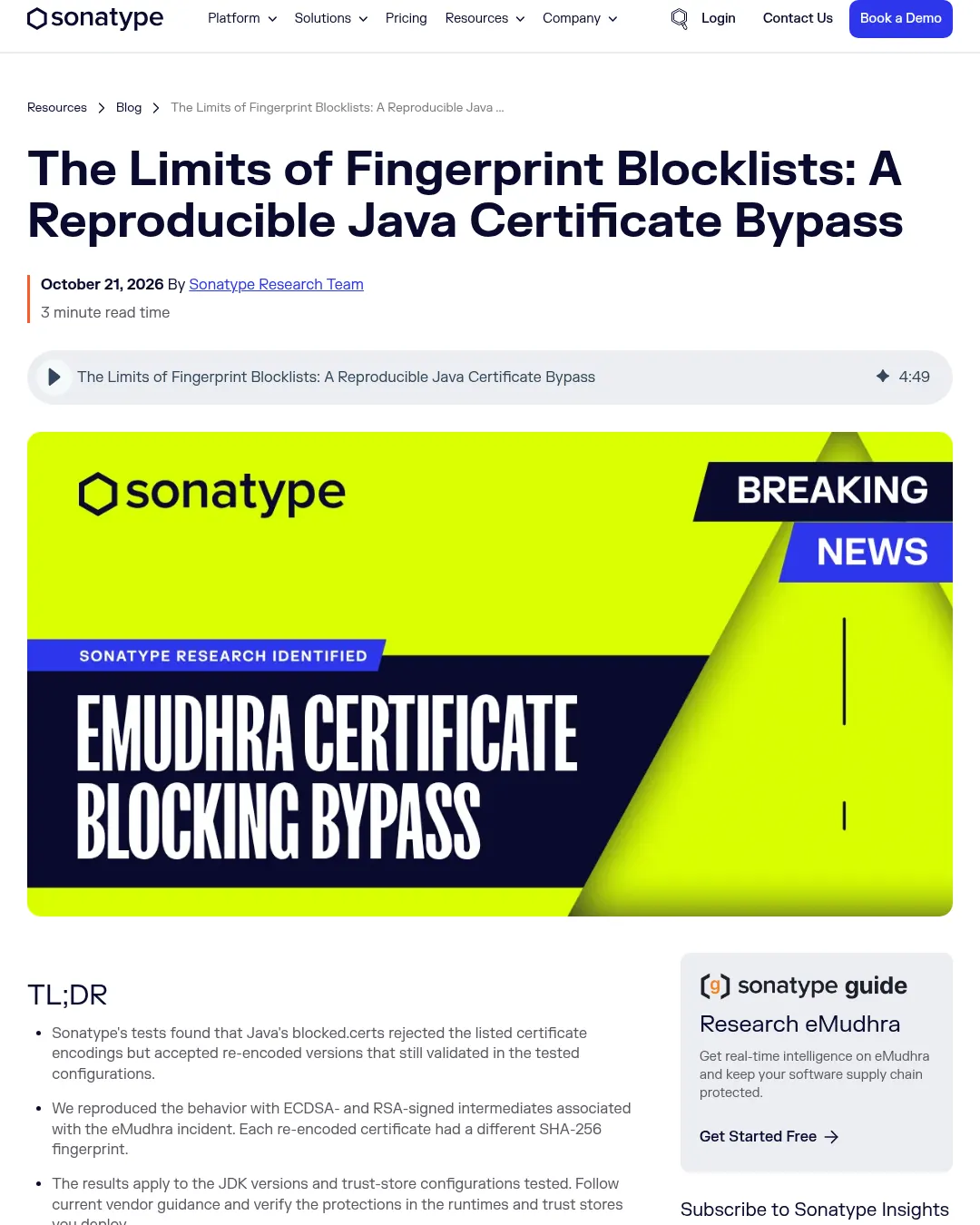 원문 캡처 · sonatype.com