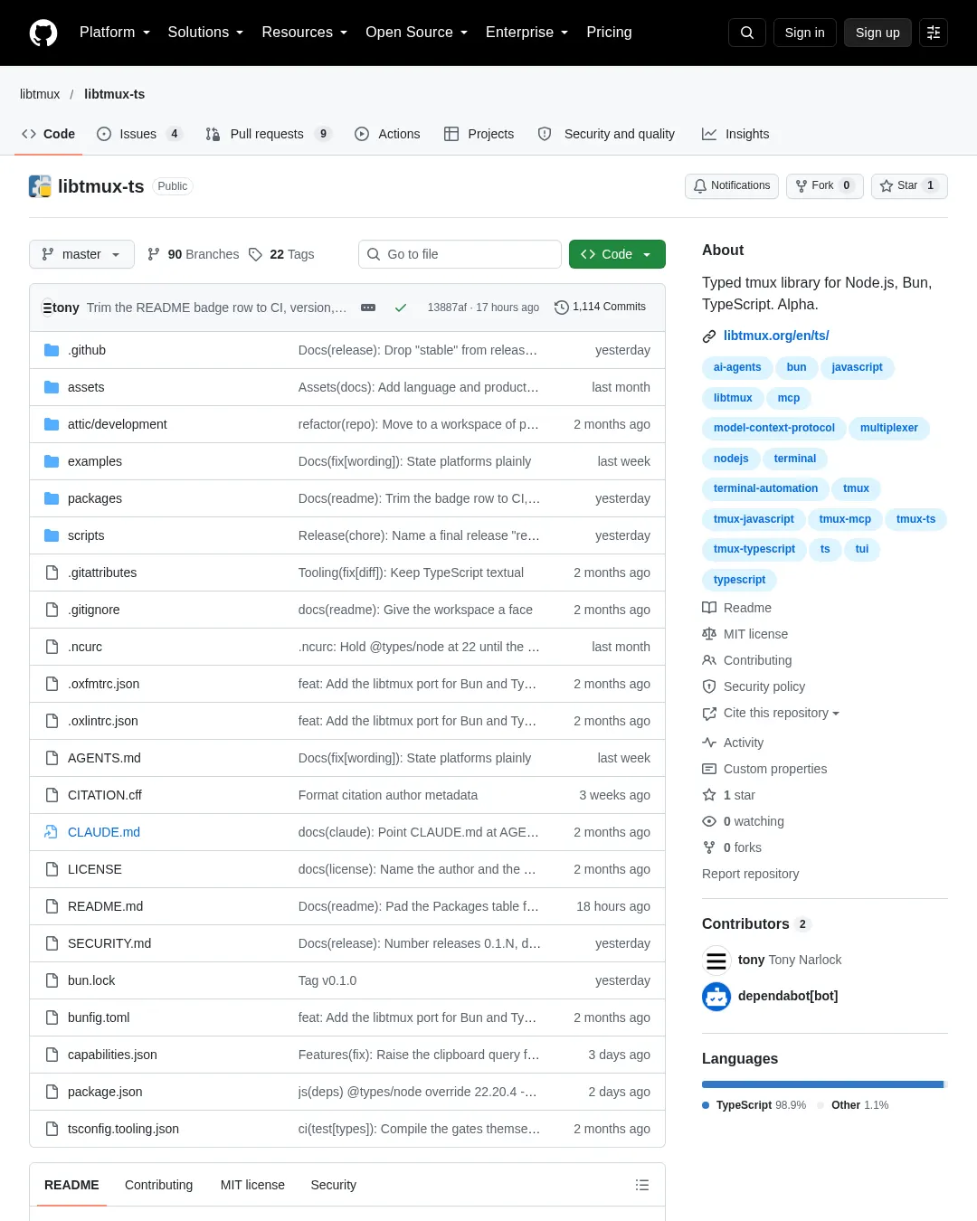 원문 캡처 · github.com