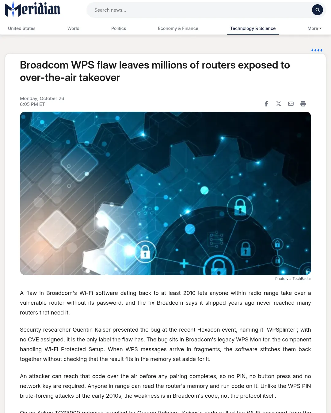 원문 캡처 · meridian.news