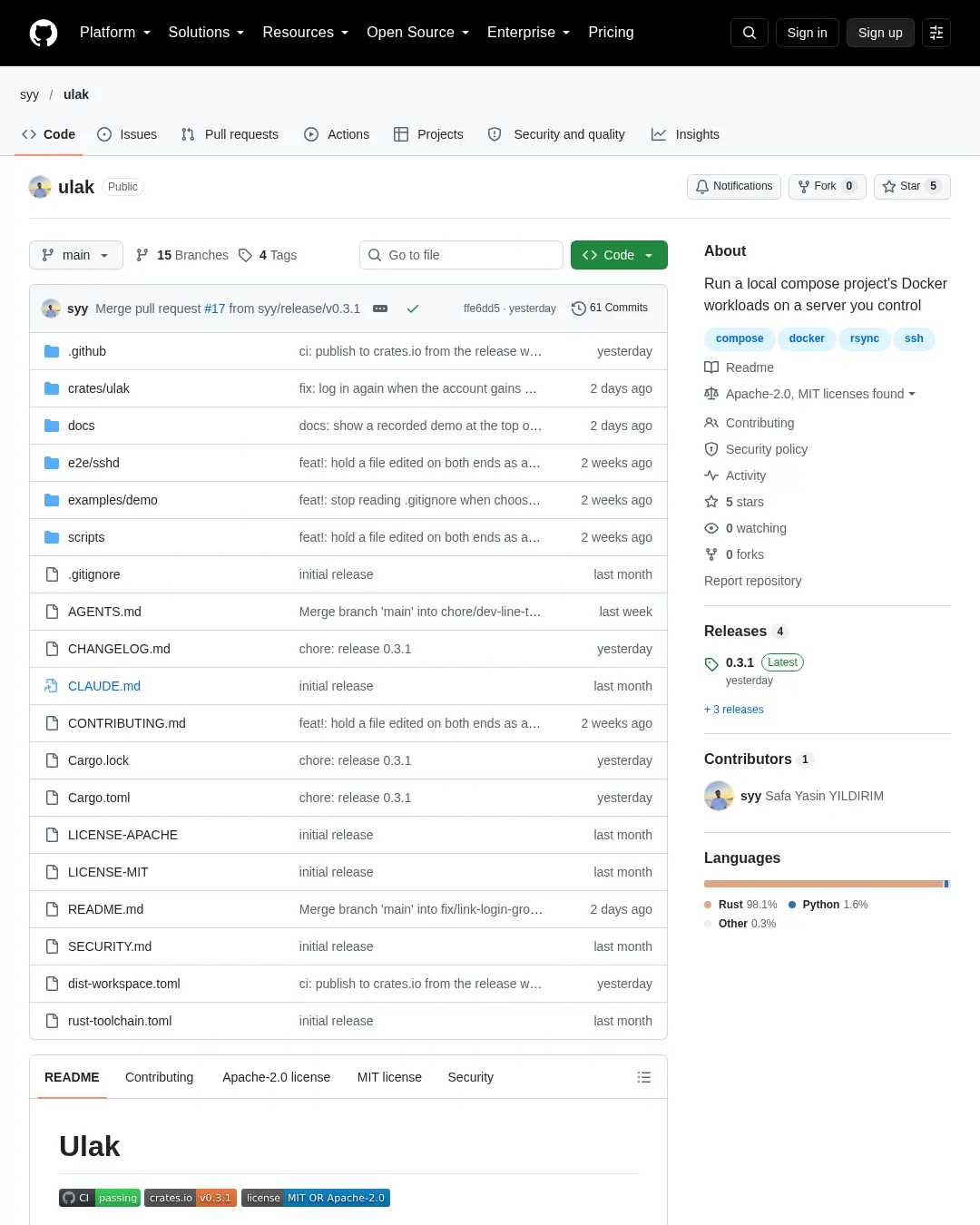 원문 캡처 · github.com