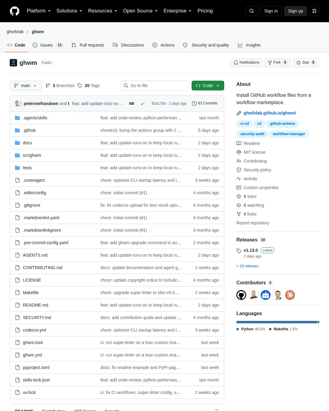 원문 캡처 · github.com