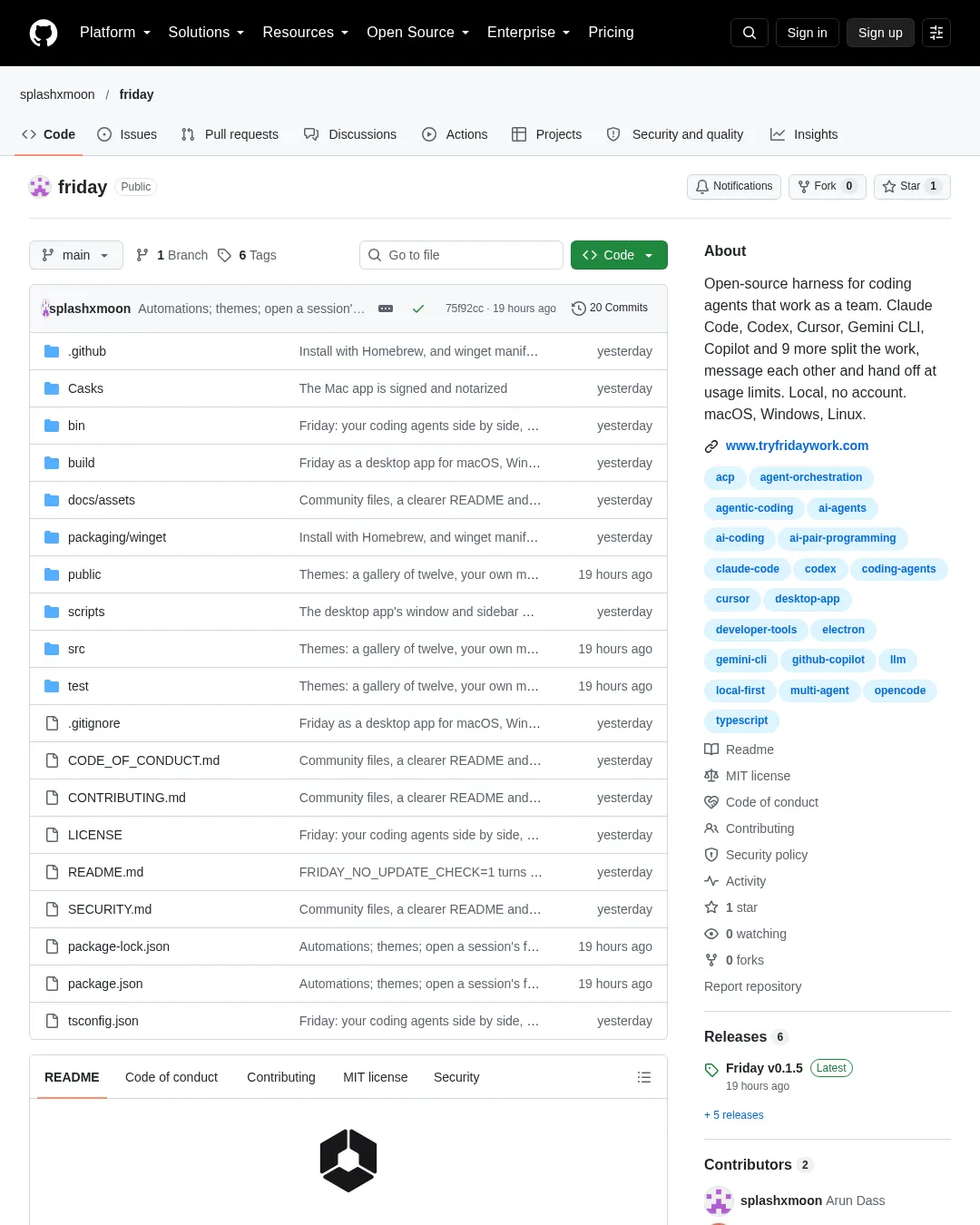 원문 캡처 · github.com