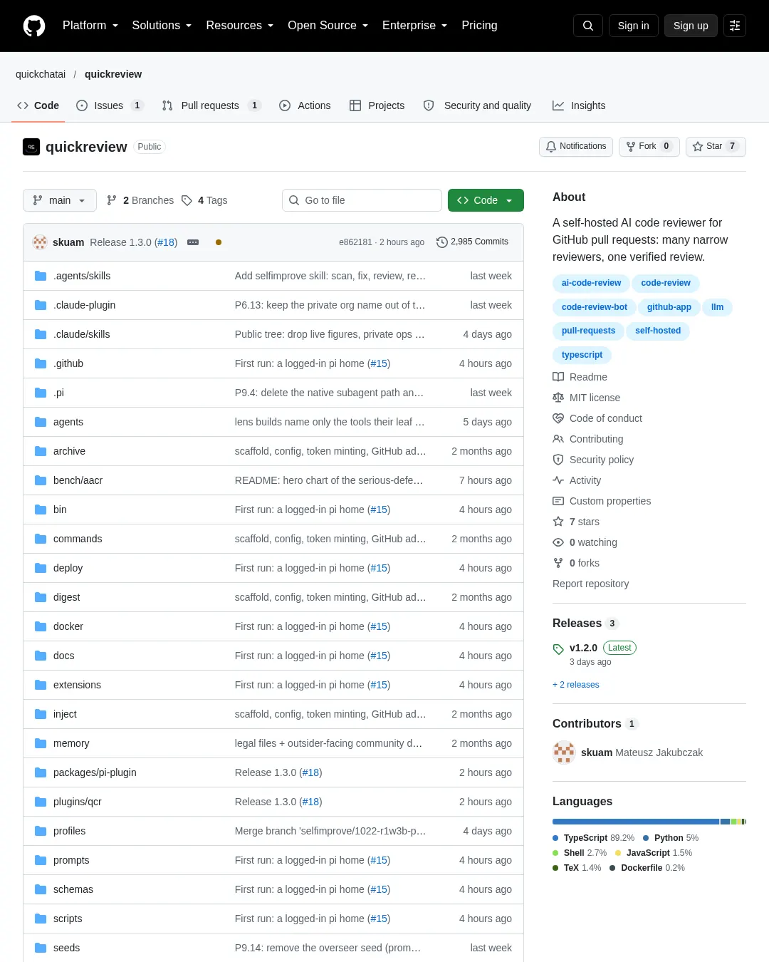 원문 캡처 · github.com