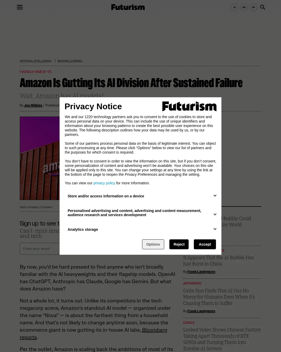 원문 캡처 · futurism.com