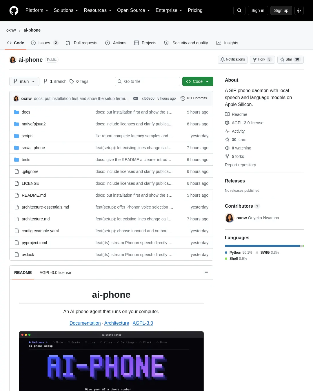 원문 캡처 · github.com