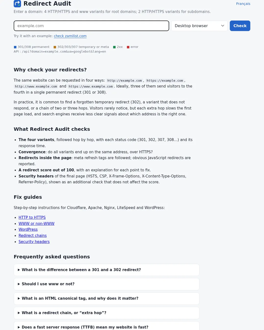 원문 캡처 · redirectaudit.com