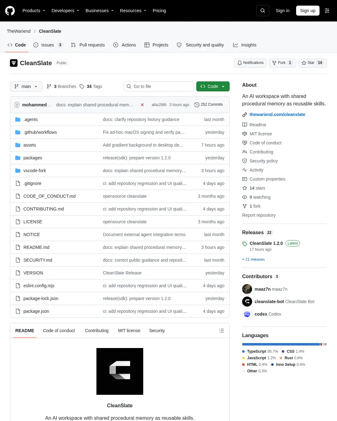 원문 캡처 · github.com