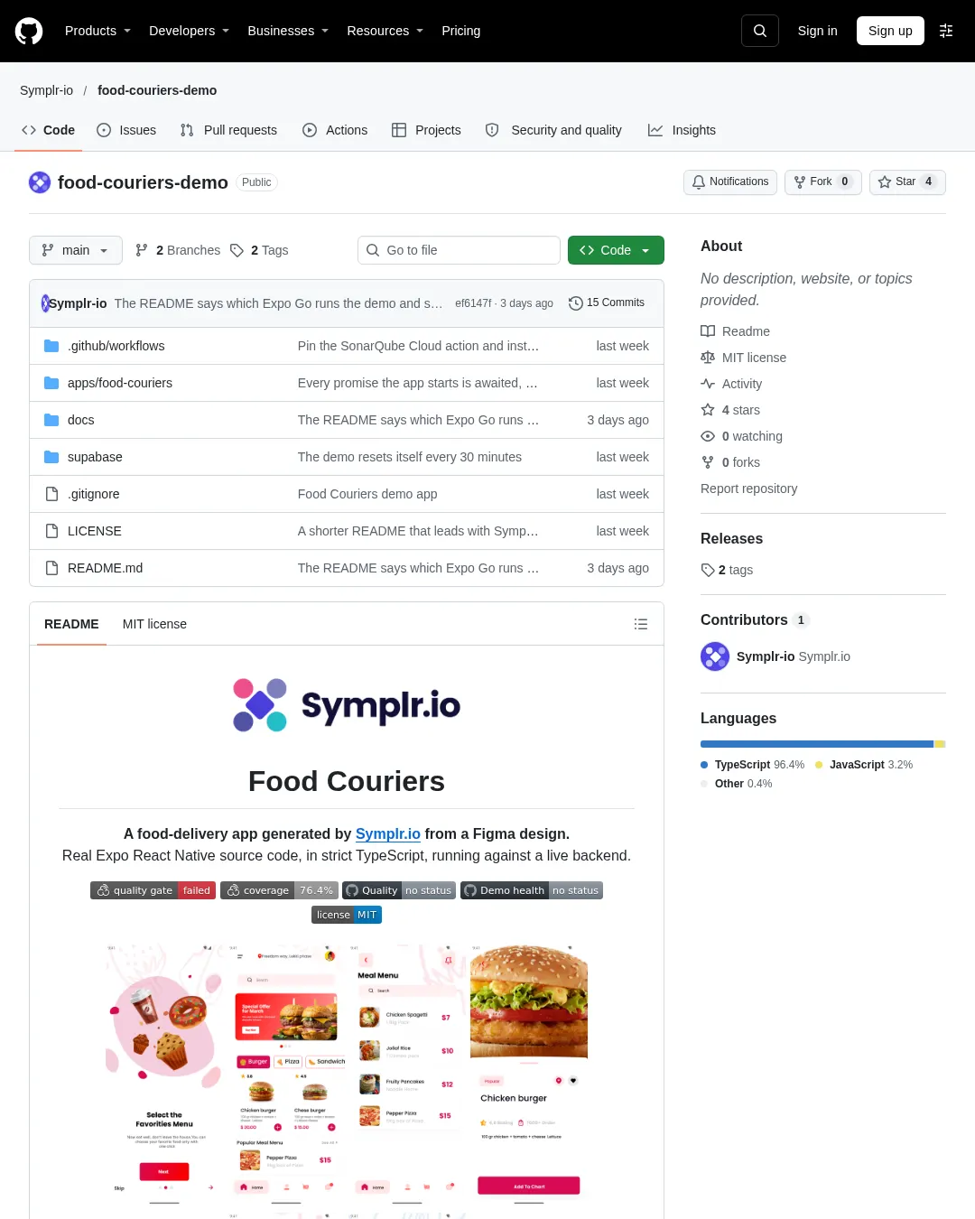 원문 캡처 · github.com
