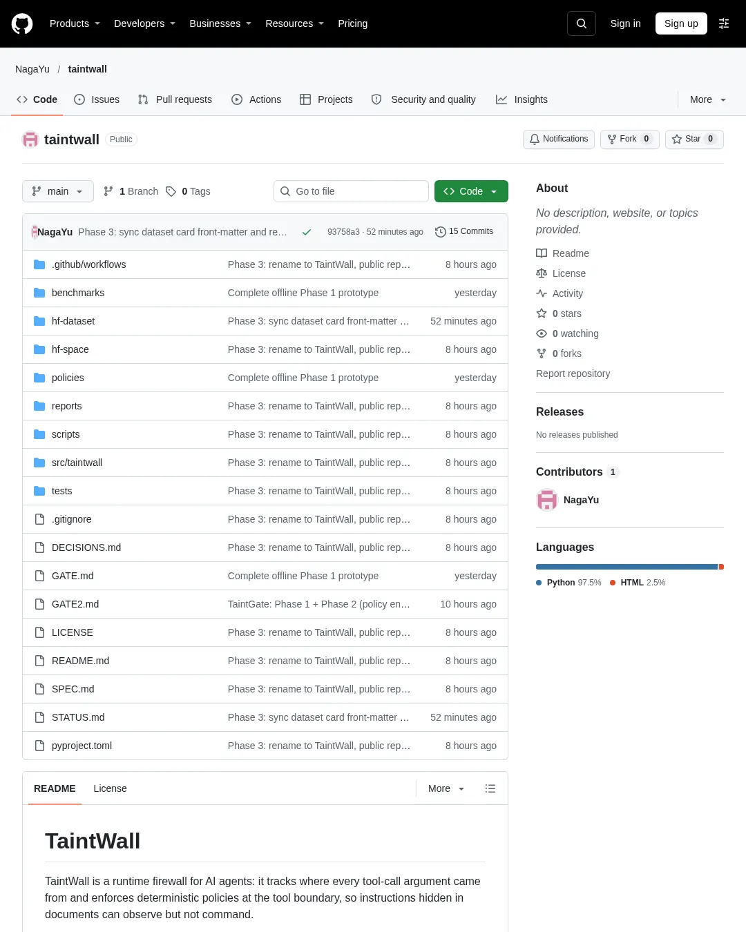 원문 캡처 · github.com