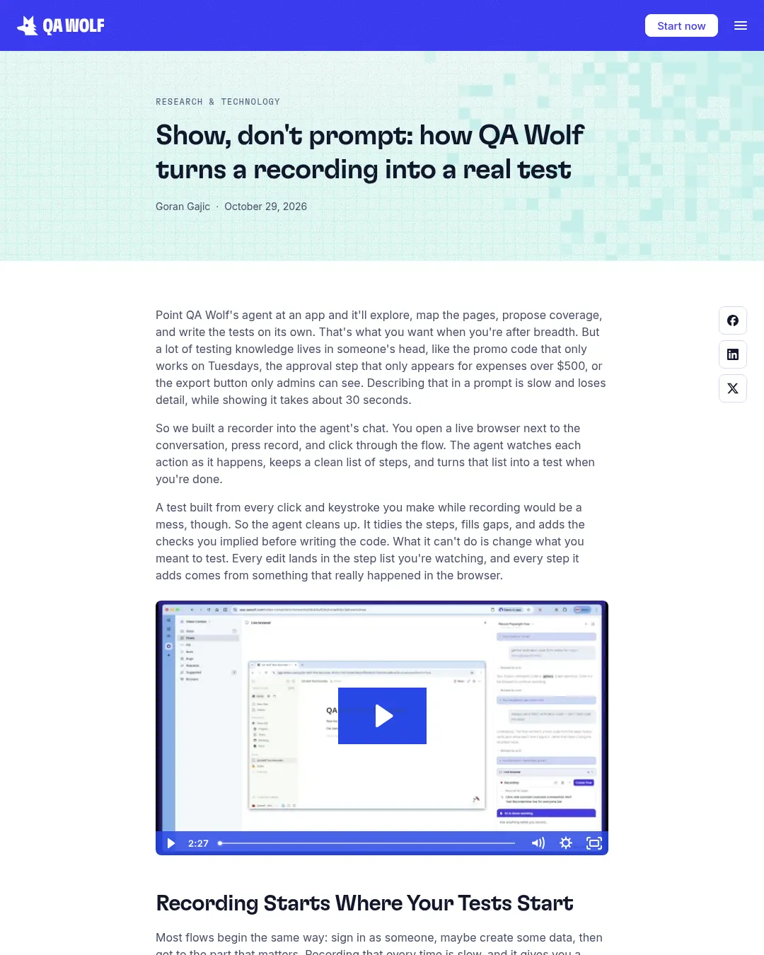 원문 캡처 · qawolf.com