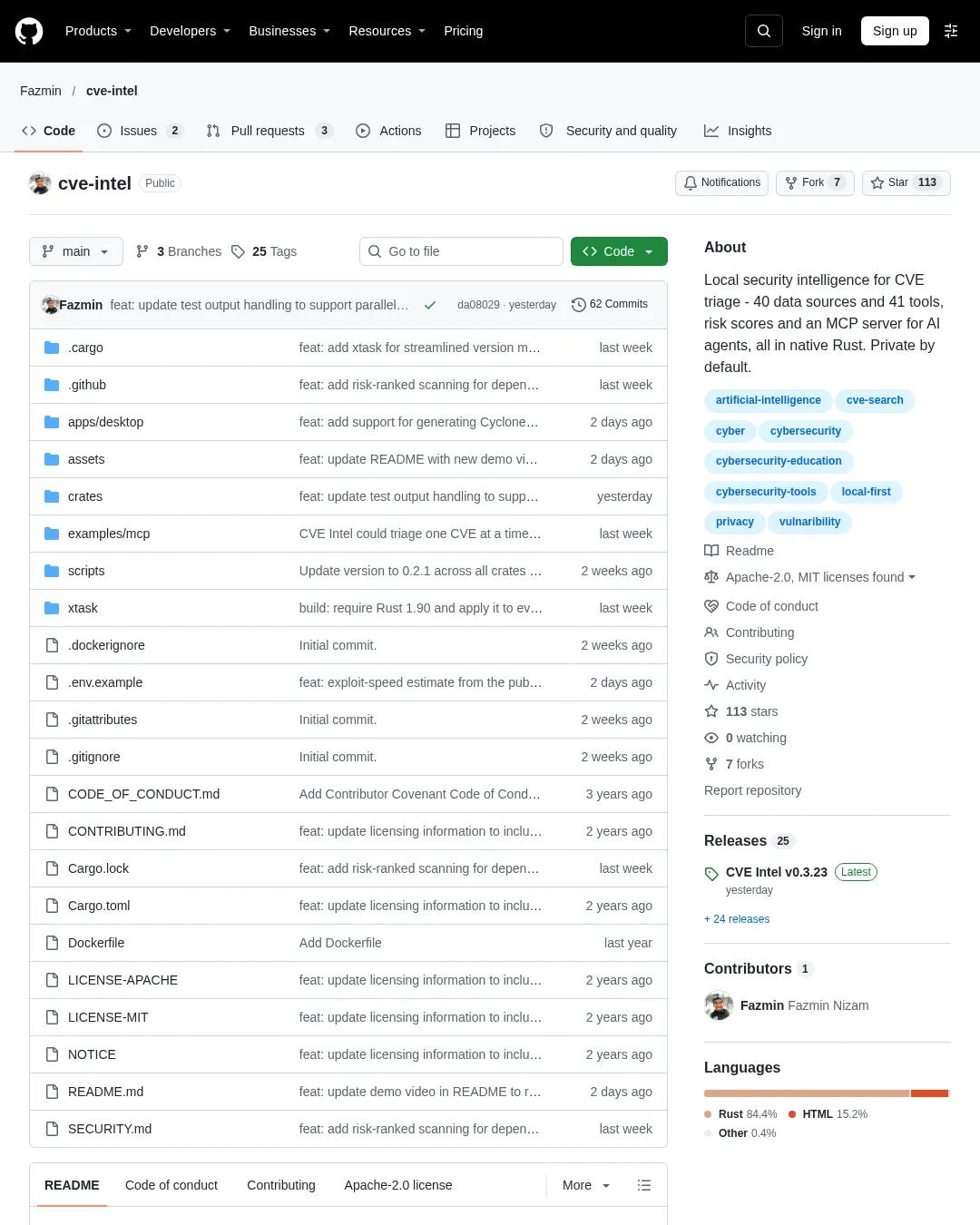 원문 캡처 · github.com
