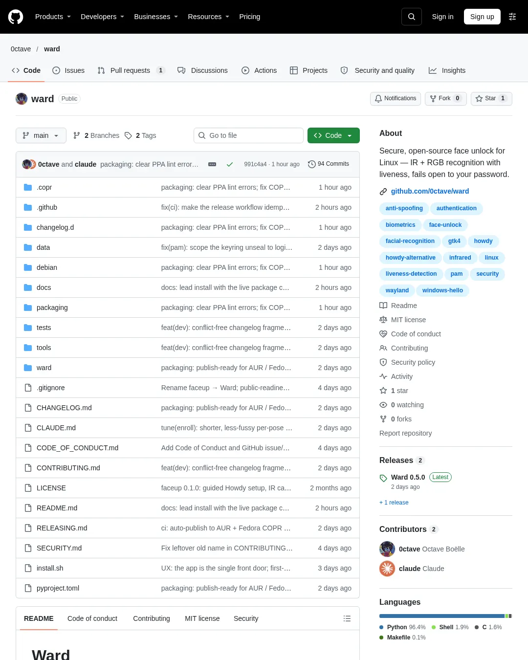원문 캡처 · github.com