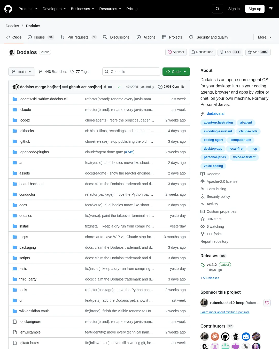 원문 캡처 · github.com