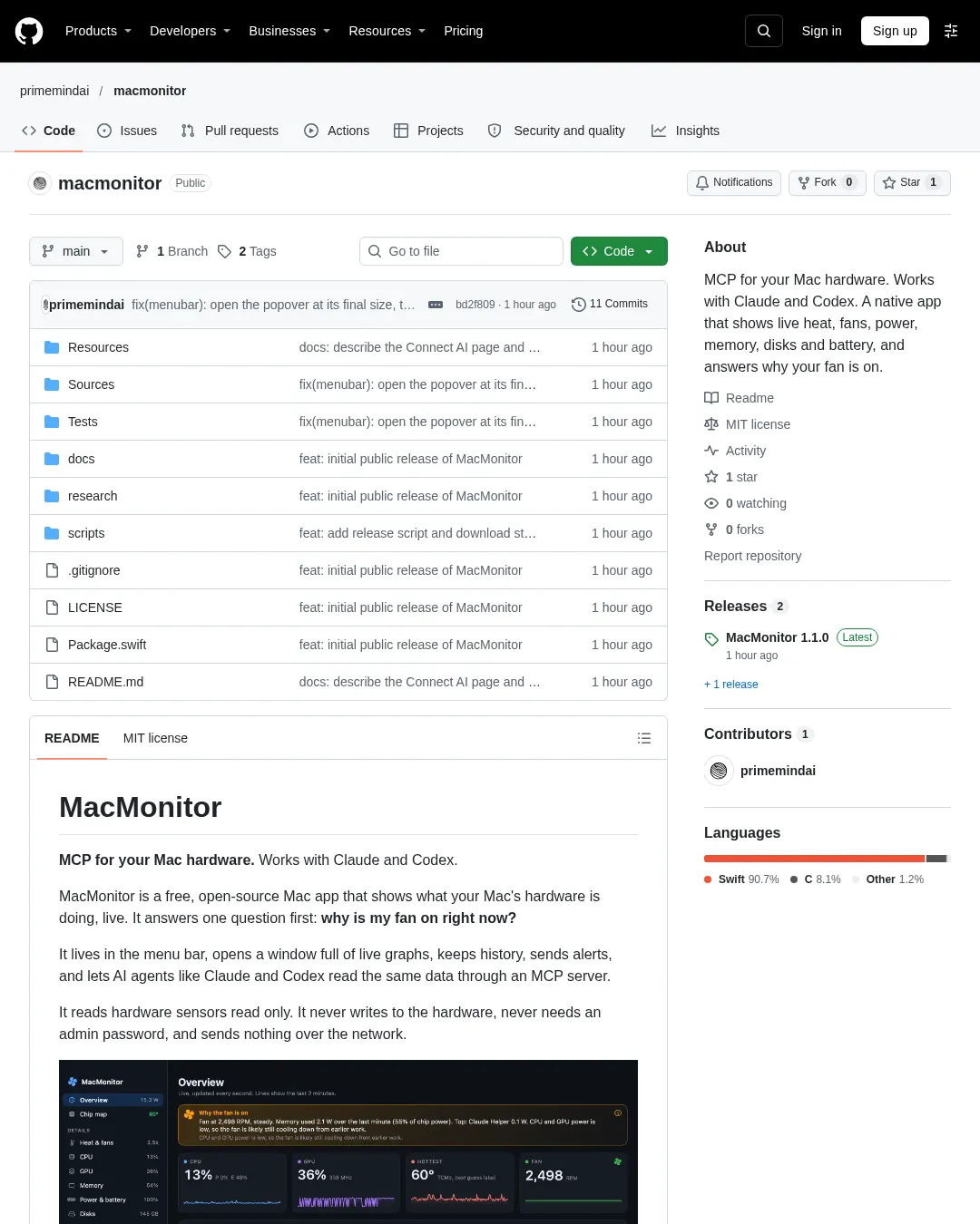 원문 캡처 · github.com