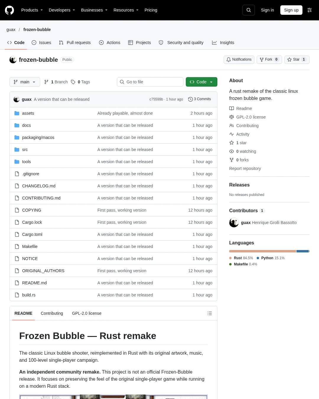 원문 캡처 · github.com