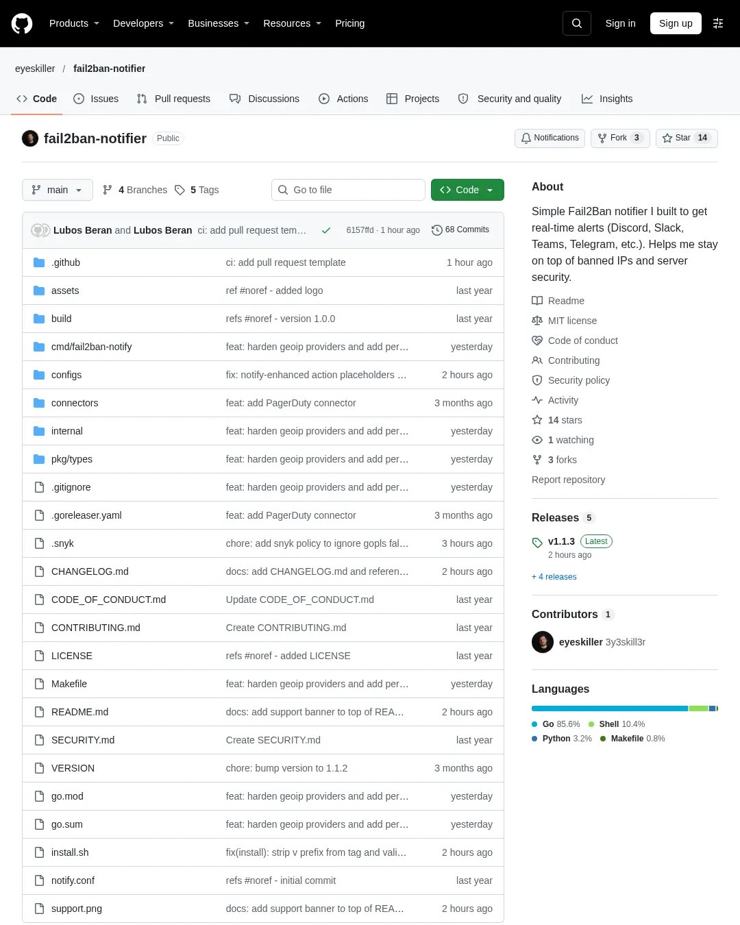 원문 캡처 · github.com