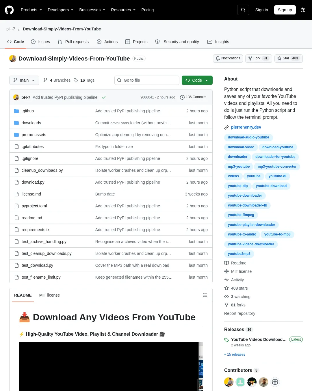 원문 캡처 · github.com