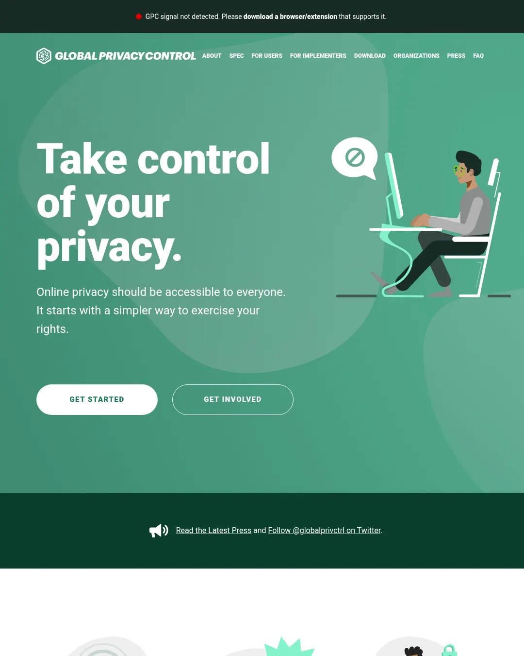 원문 캡처 · globalprivacycontrol.org