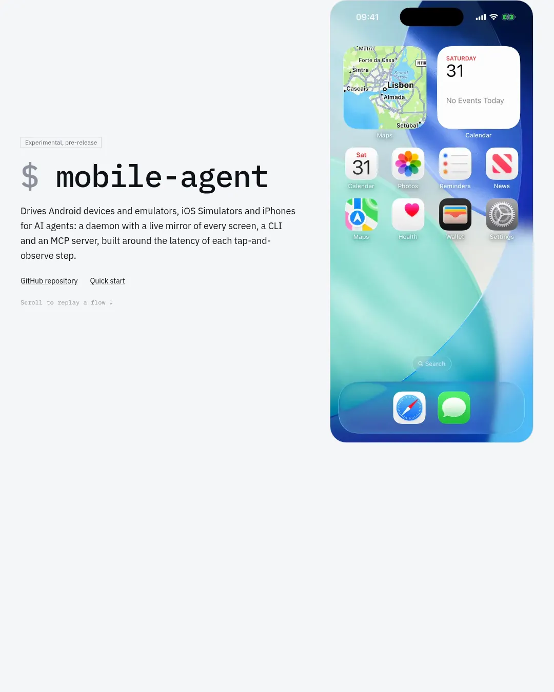 원문 캡처 · mobileagent.dev
